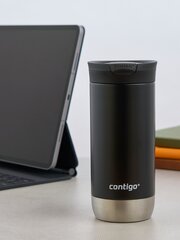 "Contigo Huron 2.0" 470 ml terminis kavos puodelis - Juodas kaina ir informacija | Termosai, termopuodeliai | pigu.lt