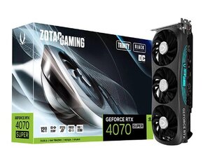 Zotac Gaming GeForce RTX 4070 Super Trinity OC (ZT-D40720J-10P) kaina ir informacija | Vaizdo plokštės (GPU) | pigu.lt