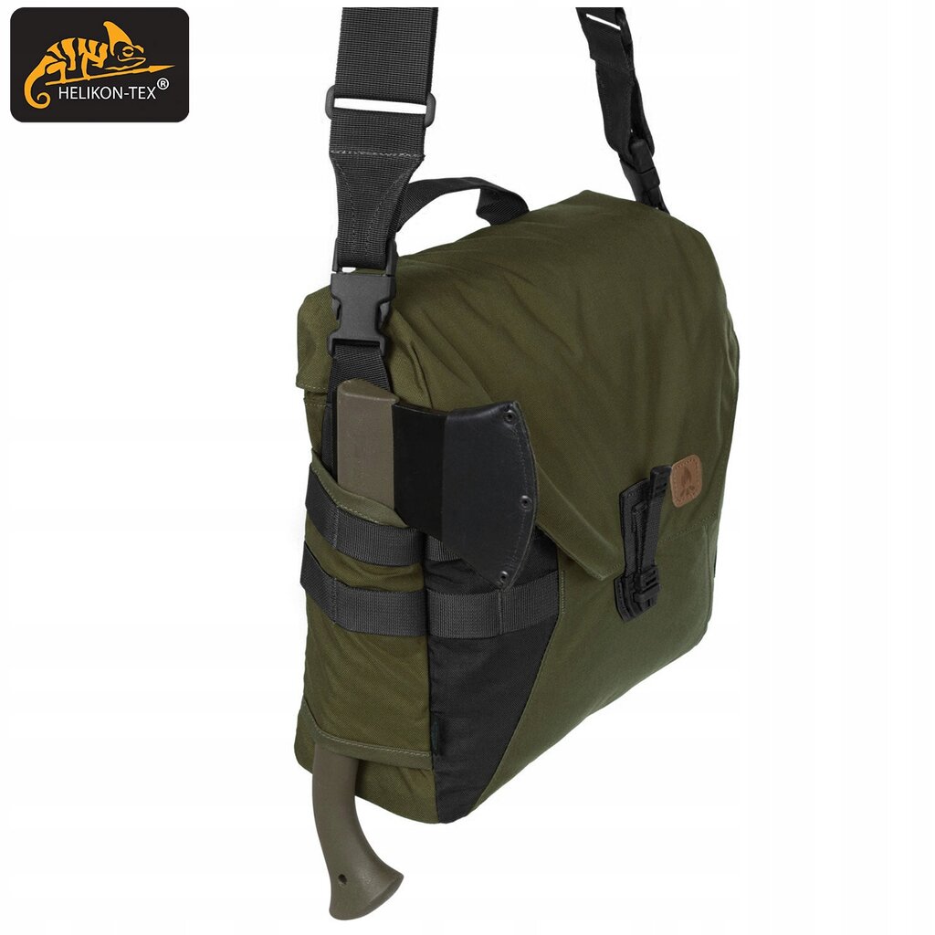 Krepšys per petį, HELIKON- TEX, BUSHCRAFT HAVERSACK, Olive Green / Juoda, 8 l цена и информация | Kuprinės ir krepšiai | pigu.lt