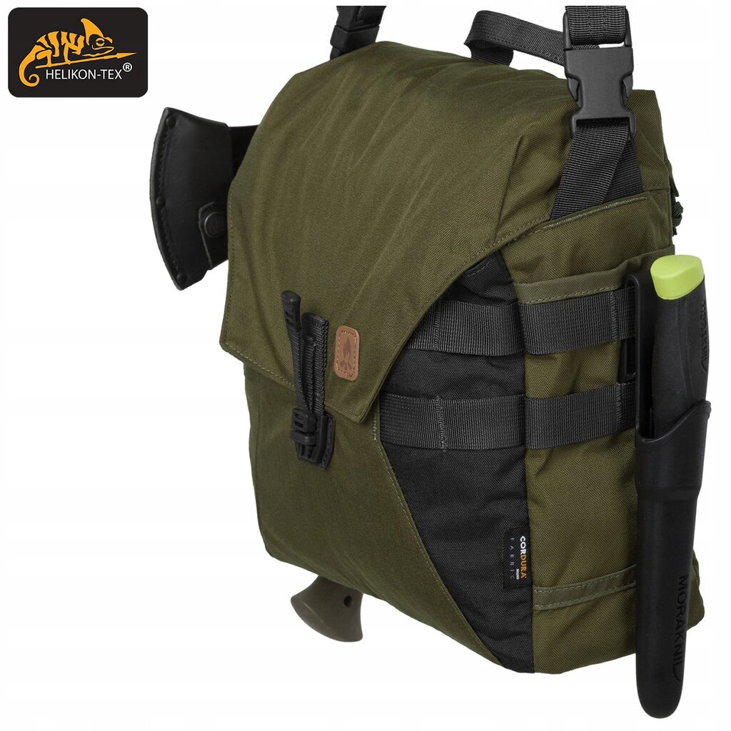 Krepšys per petį, HELIKON- TEX, BUSHCRAFT HAVERSACK, Olive Green / Juoda, 8 l цена и информация | Kuprinės ir krepšiai | pigu.lt