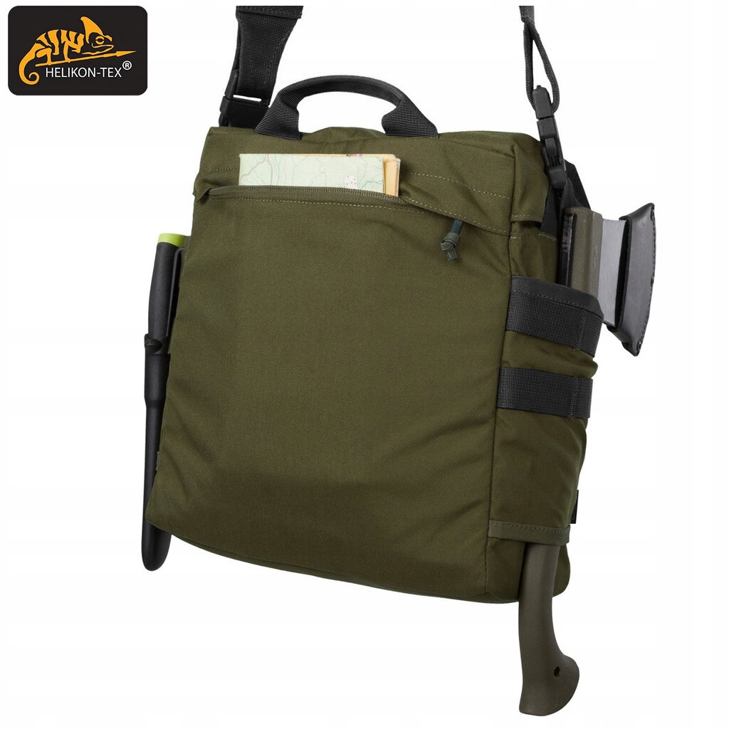 Krepšys per petį, HELIKON- TEX, BUSHCRAFT HAVERSACK, Olive Green / Juoda, 8 l цена и информация | Kuprinės ir krepšiai | pigu.lt