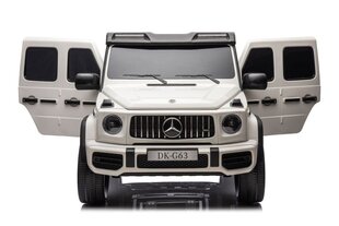 Двухместный электрический джип Mercedes G63 XXL 4x4, белый цена и информация | Электромобили для детей | pigu.lt