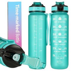 Vandens butelis bidonas 1l žalias kaina ir informacija | Virtuvės įrankiai | pigu.lt