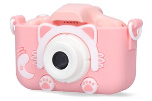 Skaitmeninis fotoaparatas vaikams kitt pink full hd 12 mpx sd kortelė 32gb xtech kaina ir informacija | Skaitmeniniai fotoaparatai | pigu.lt