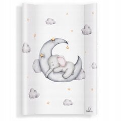 Vystymo lenta BubiKids Sleeping Elephant balta, 47 x 70 cm kaina ir informacija | Vystyklai ir vystymo priemonės | pigu.lt