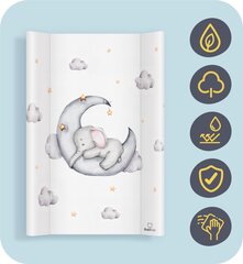 Vystymo lenta BubiKids Sleeping Elephant balta, 47 x 70 cm kaina ir informacija | Vystyklai ir vystymo priemonės | pigu.lt