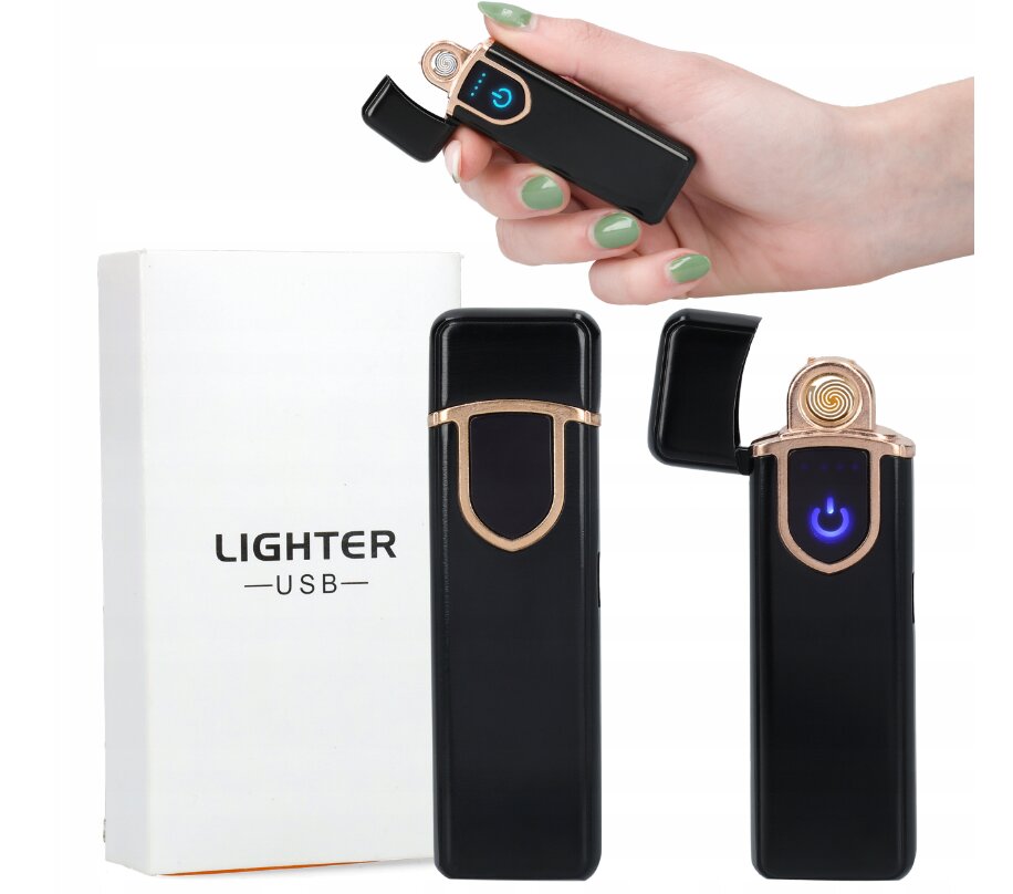 Plazminis žiebtuvėlis Xtech electric touch USB, juodas kaina ir informacija | Žiebtuvėliai ir priedai | pigu.lt
