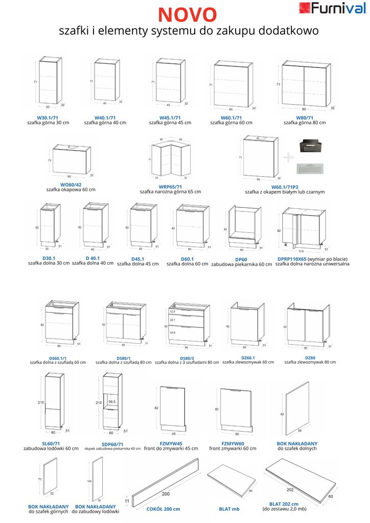 NOVO DPRP110X65 apatinio kampo virtuvės spintelė 110x65 cm matinė balta kaina ir informacija | Virtuvinės spintelės | pigu.lt