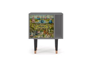 Naktinis staliukas S2 The Garden By Hieronymus Bosch L 58 cm, pilka kaina ir informacija | Komodos | pigu.lt