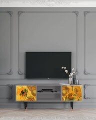 TV spintelė T2 Sunflowers By Vincent Van Gogh L 170 cm, pilka kaina ir informacija | Komodos | pigu.lt