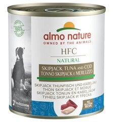 Almo Nature HFC Natural, tunas ir menkė, 12x290 g kaina ir informacija | Konservai šunims | pigu.lt