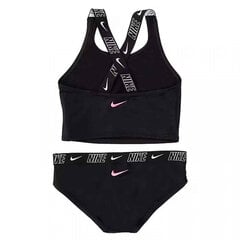 Nike Maudymosi Kostiumėlis Mergaitėms Nk G Logo Tape Crossback Black NESSE728 001 NESSE728 001/M kaina ir informacija | Maudymukai mergaitėms | pigu.lt