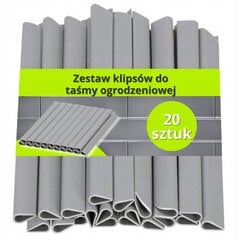 20 X Tvoros Juostos Tvirtinimo Klipai Šviesiai Pilka 19 Cm kaina ir informacija | Tvoros ir jų priedai | pigu.lt