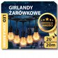 Sodo Apšvietimas Girland Led 20M 20X Led Lemputės E27 Balkonui цена и информация | Lauko šviestuvai | pigu.lt