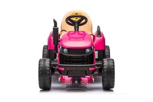 Vienvietis elektrinis traktorius su priekaba vaikams BBH-030, rožinis kaina ir informacija | Elektromobiliai vaikams | pigu.lt