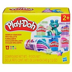 PLAY-DOH масса для лепки Блестки, 6 шт цена и информация | Развивающие игрушки | pigu.lt