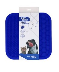 Laižymo kilimėlis šunims Duo, L, mėlynas kaina ir informacija | Dubenėliai, dėžės maistui | pigu.lt