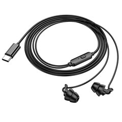 Borofone Earphones BM91 Cloud with microphone Type C black цена и информация | Наушники | pigu.lt