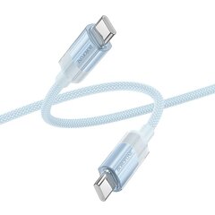 Borofone Cable BU44 Sincero - Type C to Type C - 60W 3A 1,2 metres blue цена и информация | Кабели для телефонов | pigu.lt