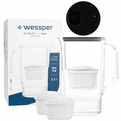 Фильтр-кувшин Wessper D1 SOLID 3.3 aquamax со светодиодным счетчиком + 3x фильтр цена и информация | Фильтры для воды | pigu.lt