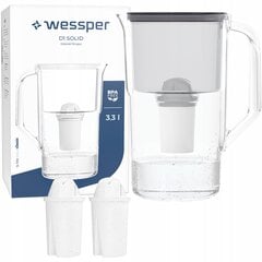 Фильтр-кувшин Wessper D1 SOLID 3,3 л + фильтр Wessper aquaclassic 3 шт. цена и информация | Фильтры для воды | pigu.lt