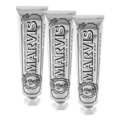 Зубная паста с фтором Marvis Whitening Mint, 3 x 85 мл цена и информация | Зубные щетки, пасты | pigu.lt