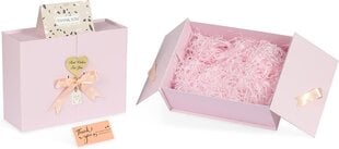 Rožinė dovanų dėžutė su kortele - pabrėžti akimirkos unikalumą kaina ir informacija | Dovanų pakavimo priemonės | pigu.lt
