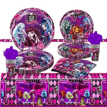 Vienkartinės lėkštutės Monster High 23cm, 10 vnt. цена и информация | Vienkartiniai indai šventėms | pigu.lt