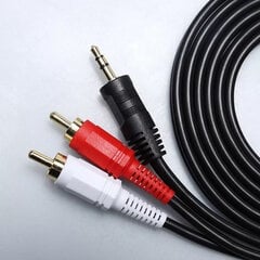 Riff RF027 3,5 mm iki 2x RCA, 3 m kaina ir informacija | Kabeliai ir laidai | pigu.lt