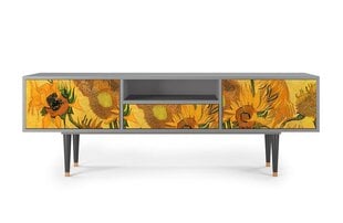 TV spintelė T6 Sunflowers By Vincent Van Gogh L 170 cm, pilka kaina ir informacija | Komodos | pigu.lt