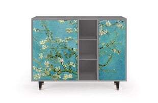 Indauja su 3 stalčiais ir 1 durelėmis L 125 cm, Almond Blossom By Van Gogh Grey kaina ir informacija | Komodos | pigu.lt