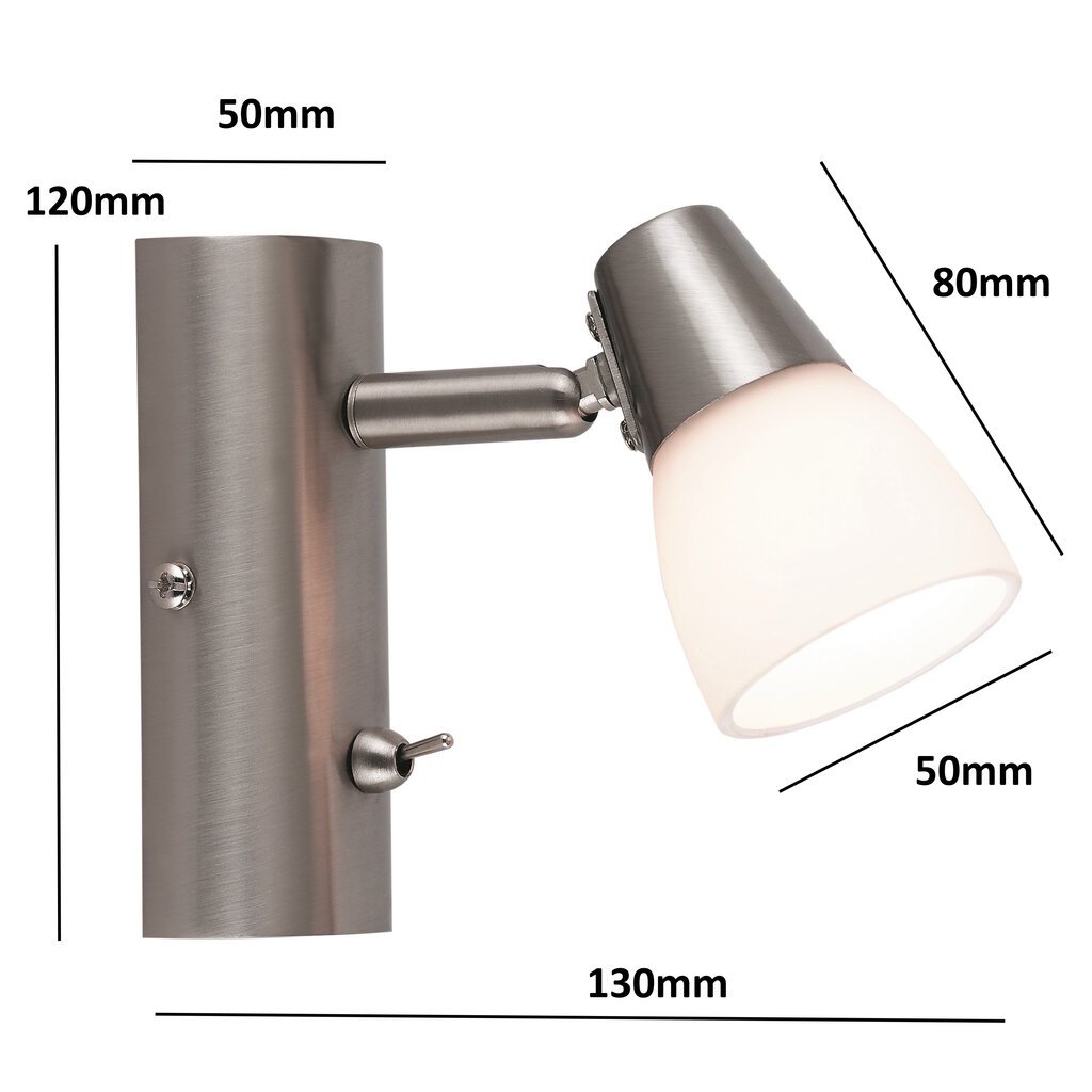 G.LUX sieninis šviestuvas su jungikliu GL-939-1A kaina ir informacija | Sieniniai šviestuvai | pigu.lt