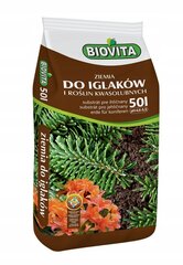 Žemė spygliuočiams ir acidofiliniams augalams Biovita 50l цена и информация | Грунт, земля, торф, компост | pigu.lt