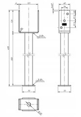 Kolonos pagrindas cinkuotas inkaras 101x624x124mm kaina ir informacija | Tvoros ir jų priedai | pigu.lt