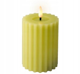 LED dekoratyvinė vaškinė žvakė žalia 12 cm kaina ir informacija | Žvakės, Žvakidės | pigu.lt