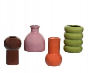 Porcelianinė dekoratyvinė gėlių vaza 8x8x12 cm kaina ir informacija | Vazos | pigu.lt
