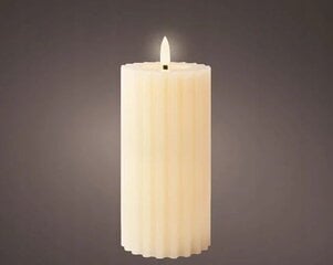 Dekoratyvinė vaškinė kreminė LED žvakė 17 cm kaina ir informacija | Žvakės, Žvakidės | pigu.lt