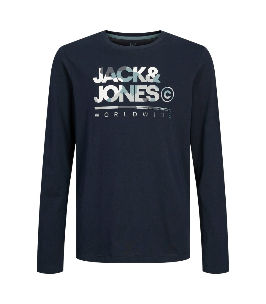 Jack & Jones vaikiški marškiniai 12259498*02, tamsiai mėlyna 5715606166825 kaina ir informacija | Marškinėliai moterims | pigu.lt