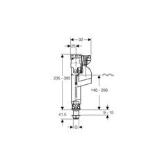 Apatinio pajungimo pripildymo mechanizmas išoriniam bakeliui Geberit Impuls 360 1/2" 281.208.00.1 kaina ir informacija | Priedai unitazams, bidė | pigu.lt