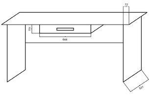 Rašomasis stalas su stalčiumi B - B3B kaina ir informacija | Kompiuteriniai, rašomieji stalai | pigu.lt