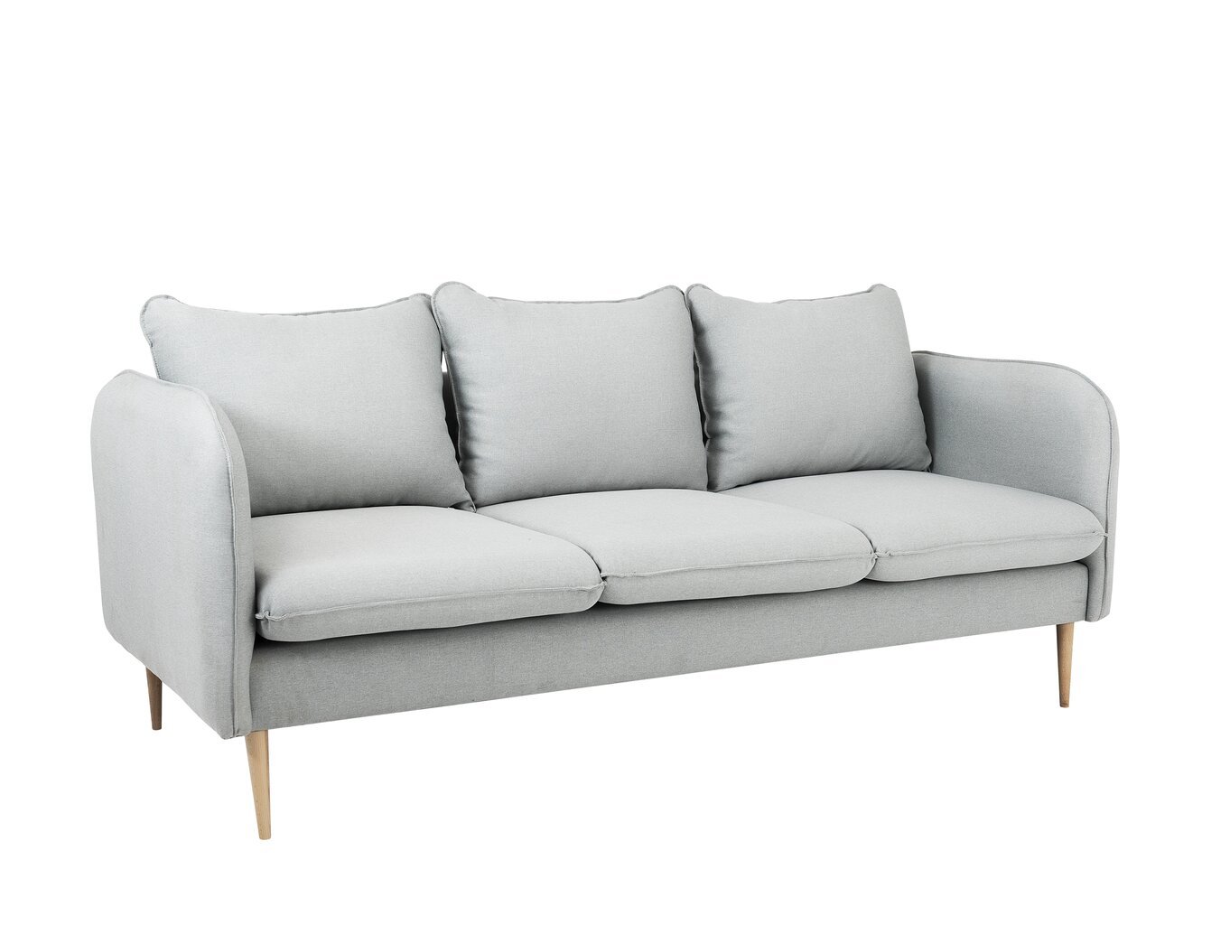 3 vietų sofa "Instit", 205x89x90 cm, šviesiai pilka kaina ir informacija | Sofos | pigu.lt