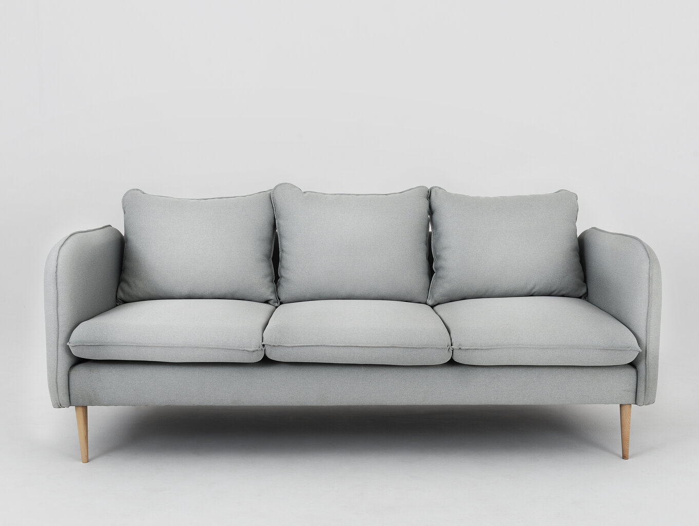 3 vietų sofa "Instit", 205x89x90 cm, šviesiai pilka kaina ir informacija | Sofos | pigu.lt