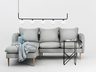 Kampinė sofa "Instit", 210x89/177x90 cm, šviesiai pilka kaina ir informacija | Minkšti kampai | pigu.lt