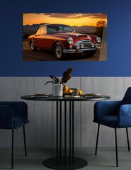 Stiklinė sienų dekoracija automobilis retro senas vyrui 90x60 cm цена и информация | Детали интерьера | pigu.lt