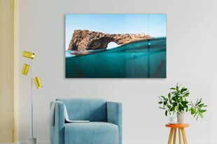Stiklinė sienų dekoracija jūros vandens taffy gamtos uola 90x60 cm kaina ir informacija | Interjero detalės | pigu.lt