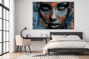 Drobė sieniniai paveikslai gyvenamajam kambariui moters veido struktūra 80x120cm цена и информация | Репродукции, картины | pigu.lt