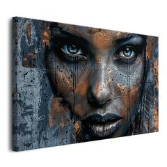 Drobė sieniniai paveikslai gyvenamajam kambariui moters veido struktūra 80x120cm цена и информация | Репродукции, картины | pigu.lt