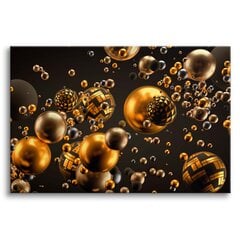 3D tapyba ant drobės Salonas Glamour Balls Bronze Gold Copper Modern 80x120 kaina ir informacija | Reprodukcijos, paveikslai | pigu.lt