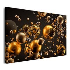 3D tapyba ant drobės Salonas Glamour Balls Bronze Gold Copper Modern 80x120 kaina ir informacija | Reprodukcijos, paveikslai | pigu.lt