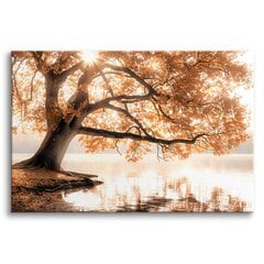 Tapyba ant drobės rudas rudens medis 80x120cm цена и информация | Репродукции, картины | pigu.lt